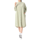 チャムス ハリケーンロングワンピース シャツ 長袖 スタンドカラー ワンピース スカート デニム レディース