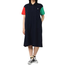 チャムス ブービーポロドレス ポロシャツ 半袖 ワンピース スカート 鹿の子 レディース