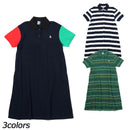 チャムス ブービーポロドレス ポロシャツ 半袖 ワンピース スカート 鹿の子 レディース