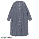 チャムス ハリケーンロングワンピース CH18-1344 シャツ 長袖 スタンドカラー ワンピース スカート レディース