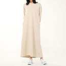 チャムス バックギャザーブラッシュドロングスリーブTドレス CH18-1361 Tシャツ 長袖 レディース ワンピース スカート レディース