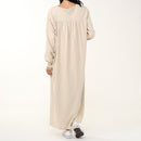 チャムス バックギャザーブラッシュドロングスリーブTドレス CH18-1361 Tシャツ 長袖 レディース ワンピース スカート レディース