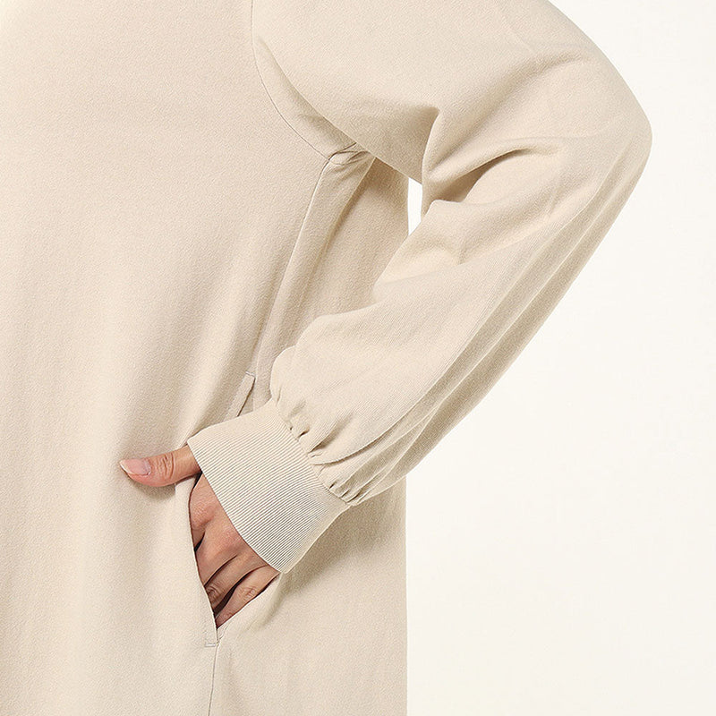 チャムス バックギャザーブラッシュドロングスリーブTドレス CH18-1361 Tシャツ 長袖 レディース ワンピース スカート レディース