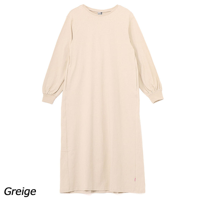 チャムス バックギャザーブラッシュドロングスリーブTドレス CH18-1361 Tシャツ 長袖 レディース ワンピース スカート レディース