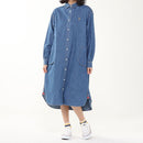 チャムス デニムシャツワンピース CH18-1362 シャツ 長袖 ワンピース スカート レディース