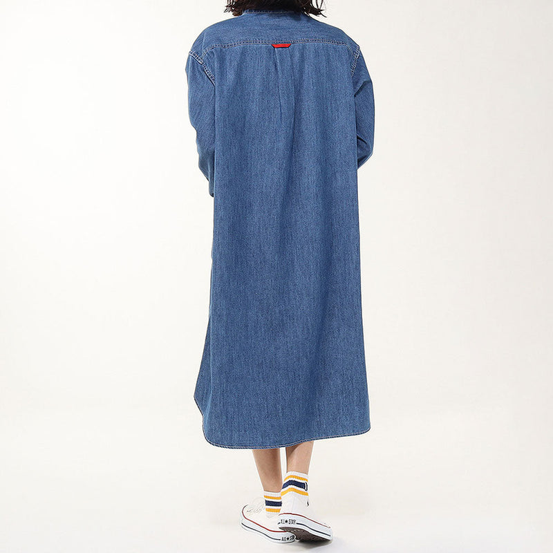 チャムス デニムシャツワンピース CH18-1362 シャツ 長袖 ワンピース スカート レディース