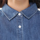 チャムス デニムシャツワンピース CH18-1362 シャツ 長袖 ワンピース スカート レディース