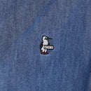 チャムス デニムシャツワンピース CH18-1362 シャツ 長袖 ワンピース スカート レディース