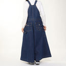 チャムス ウォームデニムオーバーオールフレアパンツ CH18-1366 オーバーオール ロングパンツ 長ズボン デニム 発熱素材 レディース