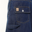 チャムス ウォームデニムオーバーオールフレアパンツ CH18-1366 オーバーオール ロングパンツ 長ズボン デニム 発熱素材 レディース