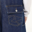 チャムス ウォームデニムオーバーオールフレアパンツ CH18-1366 オーバーオール ロングパンツ 長ズボン デニム 発熱素材 レディース