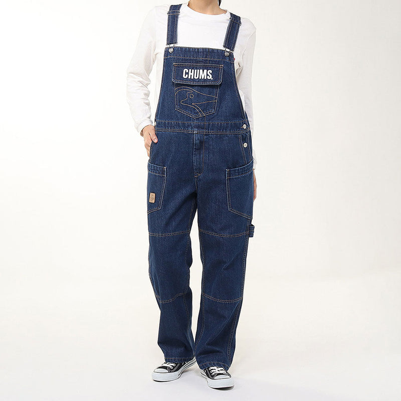 チャムス ウォームデニムビッグポケットオーバーオール CH03-1411 オーバーオール ロングパンツ 長ズボン デニム 発熱素材 ユニセックス