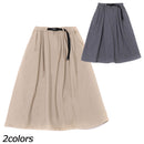 チャムス ツータックワイドスカートライト CH18-1347 ロングスカート フレアシルエット レディース