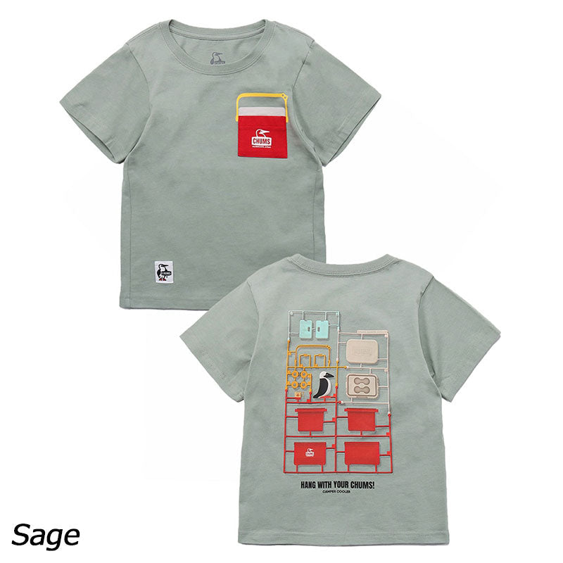 チャムス キッズクーラーポケットTシャツ Tシャツ 半袖 キッズ 親子お揃い