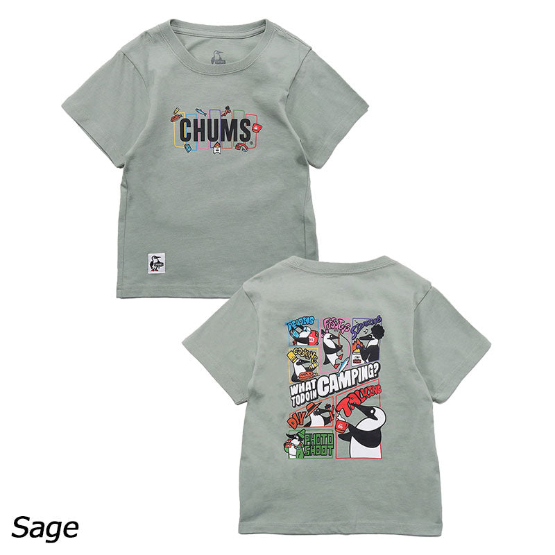 チャムス キッズワットトゥドゥインキャンピングTシャツ Tシャツ 半袖 キッズ 親子お揃い