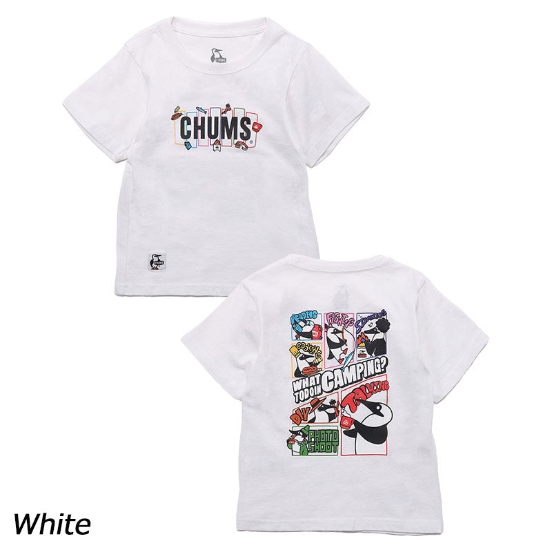 チャムス キッズワットトゥドゥインキャンピングTシャツ Tシャツ 半袖 キッズ 親子お揃い