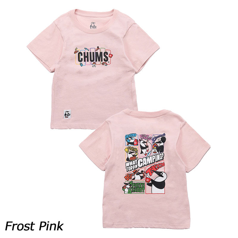 チャムス キッズワットトゥドゥインキャンピングTシャツ Tシャツ 半袖 キッズ 親子お揃い