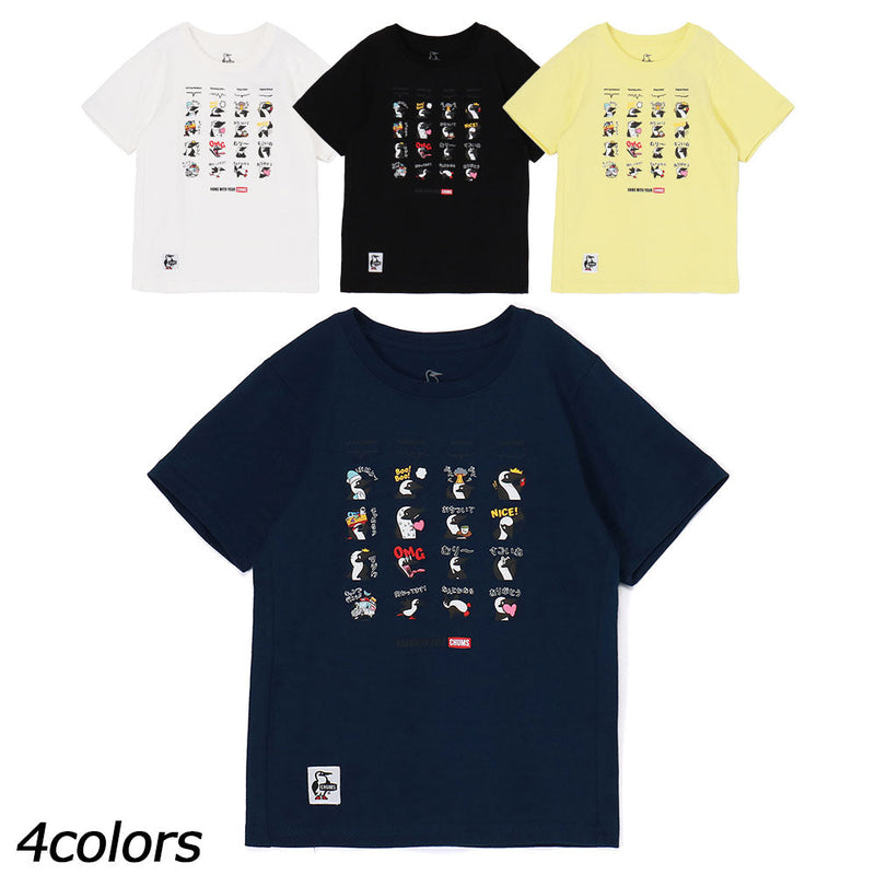 チャムス キッズブービーバードスタンプTシャツ Tシャツ 半袖 キッズ 親子お揃い