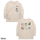 チャムス キッズインスタントカメラポケットブラッシュドロングスリーブTシャツ CH21-1342 Tシャツ 長袖 ロンT キッズ ジュニア ユース 親子お揃い