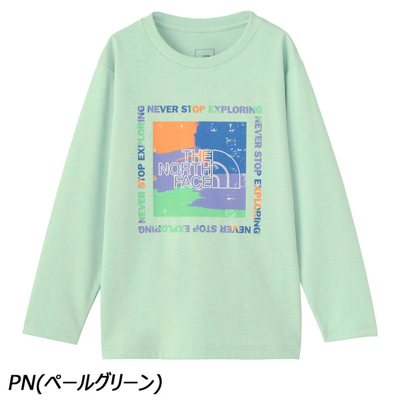 ノースフェイス ロングスリーブゲットモテッドグラフィックティー NTJ82470 Tシャツ 長袖 UVケア キッズ