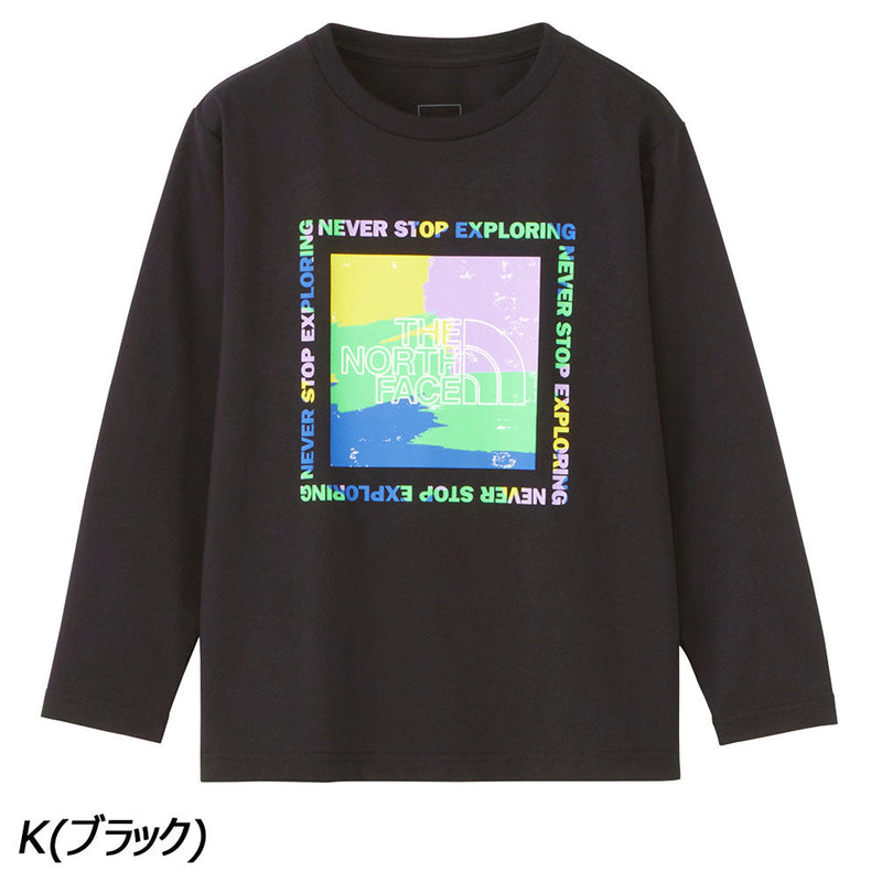 ノースフェイス ロングスリーブゲットモテッドグラフィックティー NTJ82470 Tシャツ 長袖 UVケア キッズ