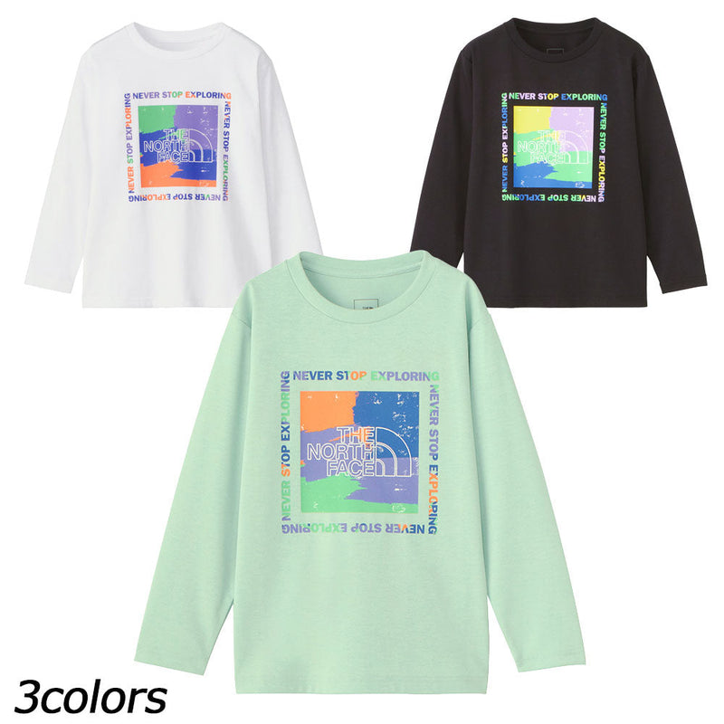 ノースフェイス ロングスリーブゲットモテッドグラフィックティー NTJ82470 Tシャツ 長袖 UVケア キッズ