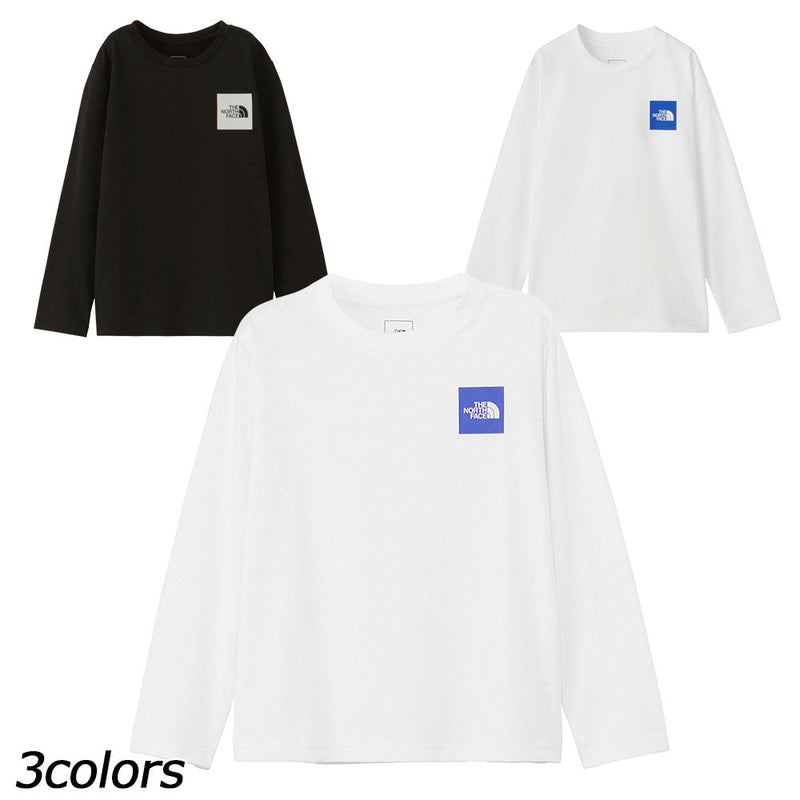 ノースフェイス ロングスリーブスモールスクエアロゴティー NTJ32357 Tシャツ 長袖 UVケア キッズ