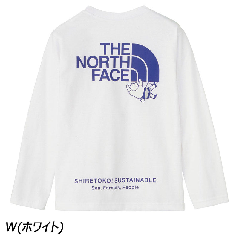 ノースフェイス ロングスリーブシレトコトコティー NTJ82332ST Tシャツ 長袖 UVケア キッズ 知床トコさん