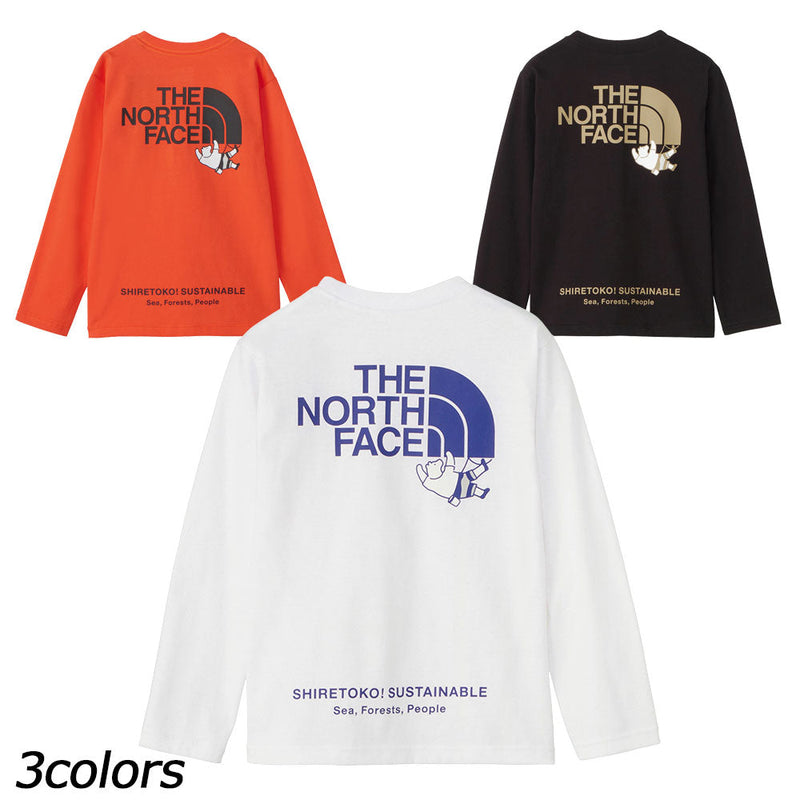 ノースフェイス ロングスリーブシレトコトコティー NTJ82332ST Tシャツ 長袖 UVケア キッズ 知床トコさん