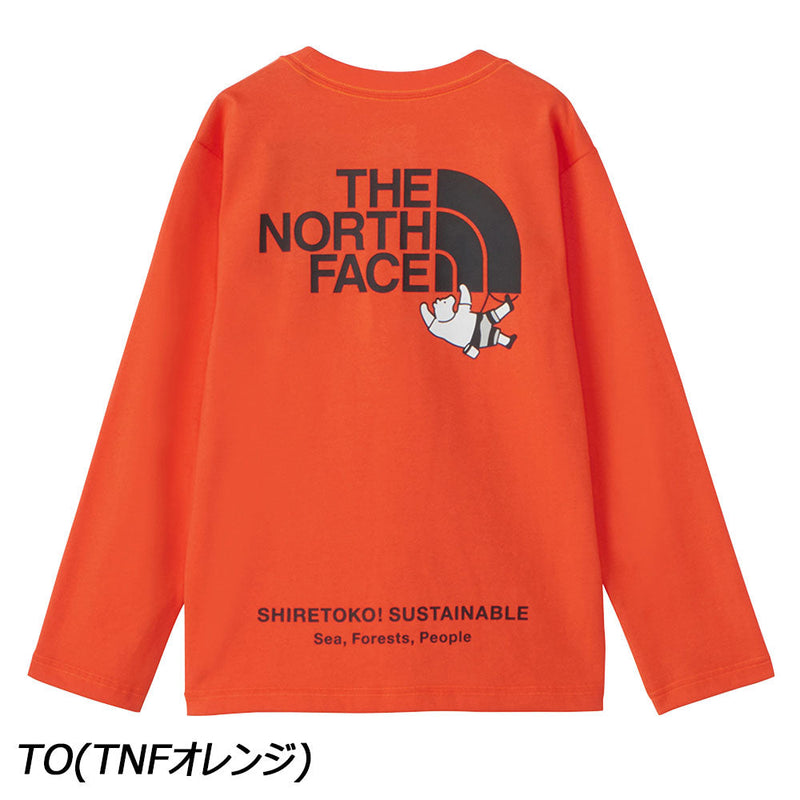 ノースフェイス ロングスリーブシレトコトコティー NTJ82332ST Tシャツ 長袖 UVケア キッズ 知床トコさん