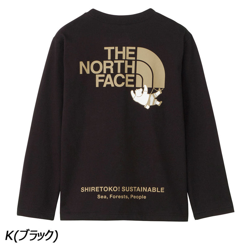 ノースフェイス ロングスリーブシレトコトコティー NTJ82332ST Tシャツ 長袖 UVケア キッズ 知床トコさん