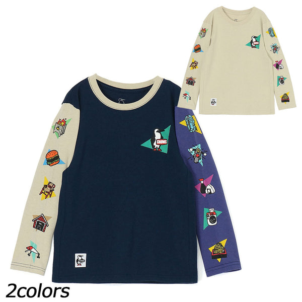 チャムス かせきさいだぁ キッズアラカルトロングスリーブT | APORITO
