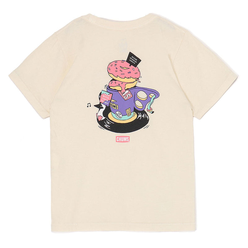 チャムス キッズチャムスレコード＆ドーナツTシャツ CH21-1371 Tシャツ 半袖 キッズ ジュニア 親子お揃い