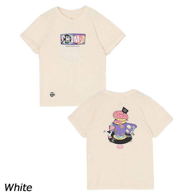 チャムス キッズチャムスレコード＆ドーナツTシャツ CH21-1371 Tシャツ 半袖 キッズ ジュニア 親子お揃い