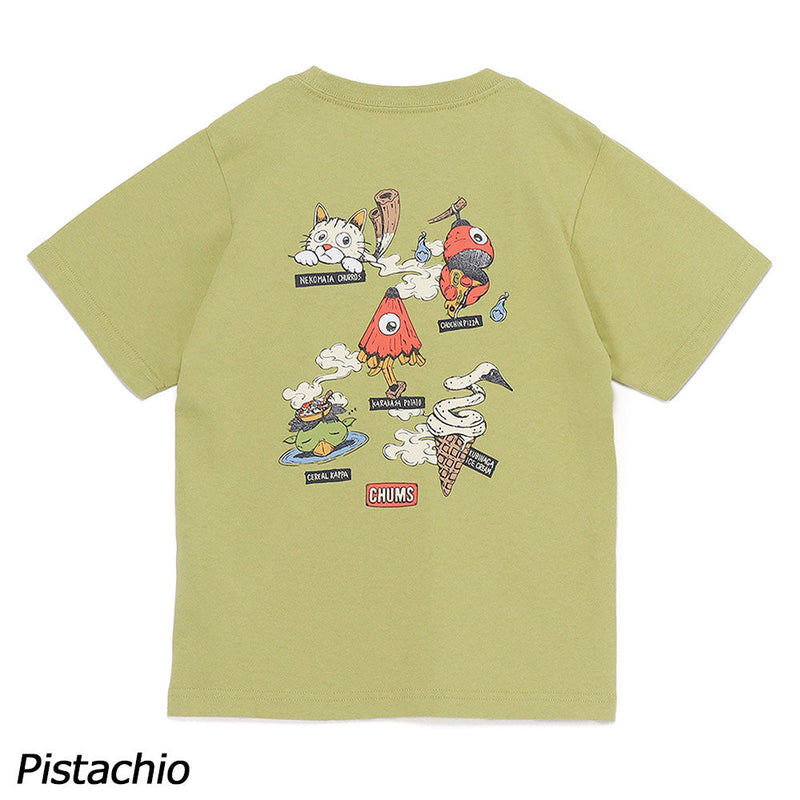 チャムス キッズアンチバグフードヨーカイポケットTシャツ CH21-1362 Tシャツ 半袖 キッズ ジュニア 親子お揃い