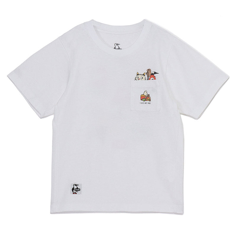 チャムス キッズアンチバグフードヨーカイポケットTシャツ CH21-1362 Tシャツ 半袖 キッズ ジュニア 親子お揃い
