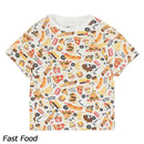 チャムス キッズパターンドTシャツ CH21-1376 Tシャツ 半袖 キッズ ジュニア