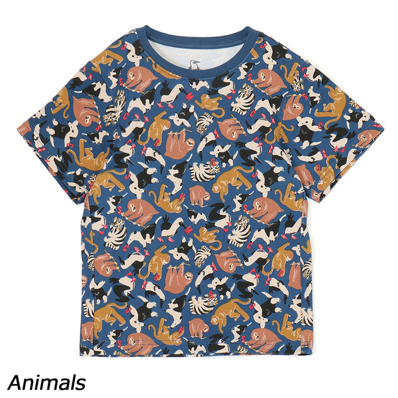 チャムス キッズパターンドTシャツ CH21-1376 Tシャツ 半袖 キッズ ジュニア