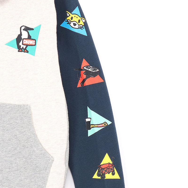 チャムス かせきさいだぁ キッズアラカルトプルオーバーパーカー CH20-1085 パーカー スウェット 裏起毛 キッズ ジュニア 親子お揃い