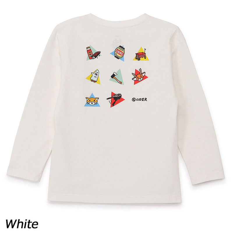 チャムス かせきさいだぁ キッズアラカルト2ブラッシュドロングスリーブTシャツ CH21-1421 Tシャツ 長袖 キッズ ジュニア 親子お揃い