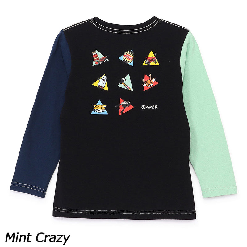 チャムス かせきさいだぁ キッズアラカルト2ブラッシュドロングスリーブTシャツ CH21-1421 Tシャツ 長袖 キッズ ジュニア 親子お揃い