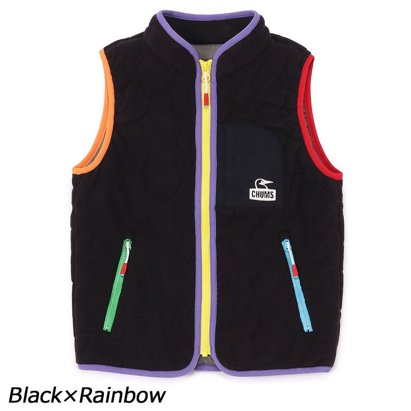 チャムス キッズブービーステッチフリースベスト CH24-1071 フリース ジャケット キッズ ジュニア