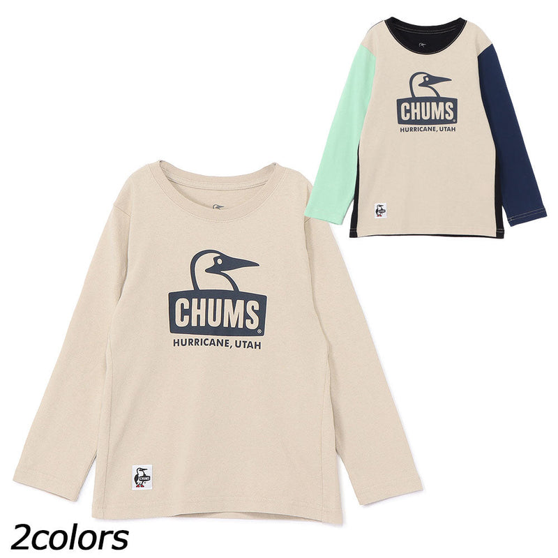 チャムス キッズブービーフェイスブラッシュドロングスリーブTシャツ CH21-1293 Tシャツ 長袖 キッズ ジュニア 定番 人気 親子お揃い