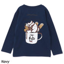 チャムス キッズホットチョコレートポケットブラッシュドロングスリーブTシャツ CH21-1413 Tシャツ 長袖 ポケット付 キッズ ジュニア 親子お揃い