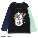 チャムス キッズホットチョコレートポケットブラッシュドロングスリーブTシャツ CH21-1413 Tシャツ 長袖 ポケット付 キッズ ジュニア 親子お揃い