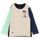 チャムス キッズホットチョコレートポケットブラッシュドロングスリーブTシャツ CH21-1413 Tシャツ 長袖 ポケット付 キッズ ジュニア 親子お揃い