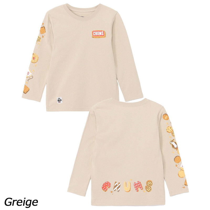 チャムス キッズブービークッキーズブラッシュドロングスリーブTシャツ CH21-1414 Tシャツ 長袖 キッズ ジュニア 親子お揃い