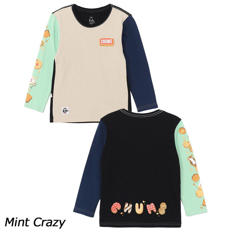 チャムス キッズブービークッキーズブラッシュドロングスリーブTシャツ CH21-1414 Tシャツ 長袖 キッズ ジュニア 親子お揃い