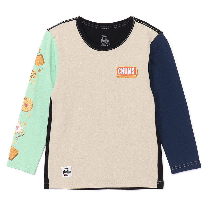 チャムス キッズブービークッキーズブラッシュドロングスリーブTシャツ CH21-1414 Tシャツ 長袖 キッズ ジュニア 親子お揃い