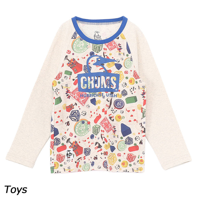 チャムス キッズパターンドロングスリーブTシャツ CH21-1418 Tシャツ 長袖 キッズ ジュニア